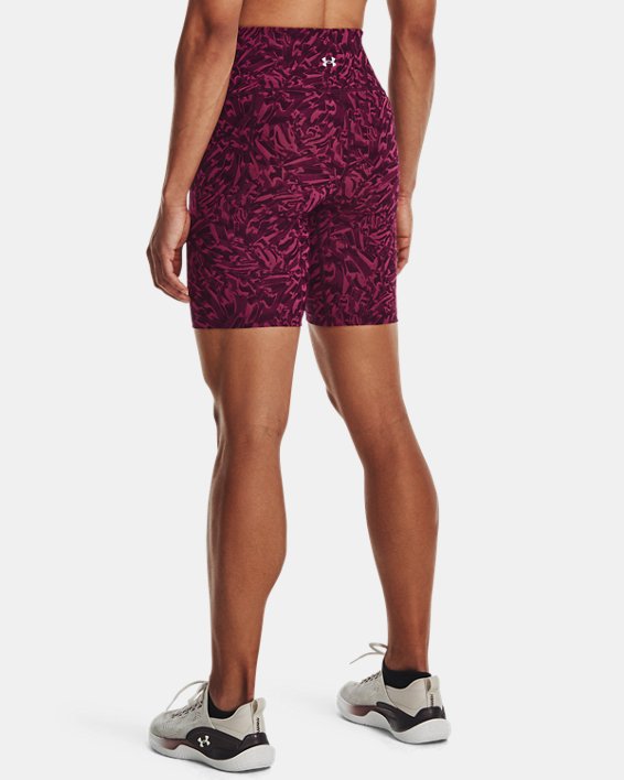 Women's UA Meridian Jacquard Bike Shorts in Purple image number 1